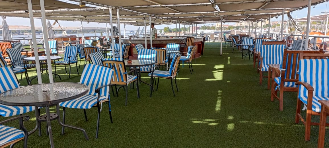 Sun deck of the MS TiYi Nile Cruise Nile cruise